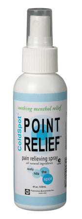 Point Relief ColdSpot - Topical Pain Relief 0.06% - 12% Strength Menthol / Methyl Salicylate Spray 4 oz. - 11-0701-1