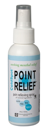 Fabrication Enterprises Point Relief ColdSpot Topical Pain Relief 12% - 0.06% Strength Capsaicin / Menthol Spray 4 oz. - 11-0701-1