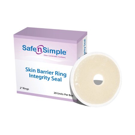 Safe-n'Simple Integrity - Skin Barrier Ring Moldable, Standard Wear Adhesive without Tape Without Flange Universal System Hydrocolloid 2 Inch Diameter - SNS68002