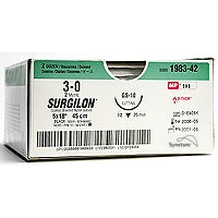 Covidien Surgilon Suture without Needle Braided Nylon Nonabsorbable Coated Size 3 - 0 30 Inch Suture - 8886191941