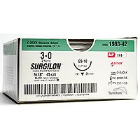 Surgilon - Suture without Needle Braided Nylon Nonabsorbable Coated Size 3 - 0 30 Inch Suture - 88861919-41