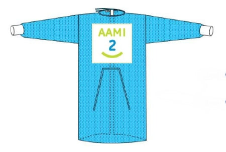 Welmed Protective Procedure Gown Large Unisex NonSterile Blue - 9100-210L
