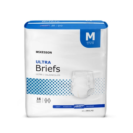McKesson McKesson Ultra Adult Incontinent Brief Tab Closure Medium Disposable Heavy Absorbency - BRULMD