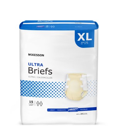 McKesson McKesson Ultra Adult Incontinent Brief Tab Closure X-Large Disposable Heavy Absorbency - BRULXL
