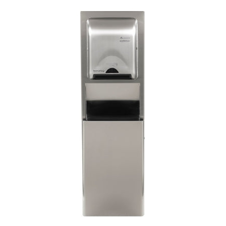 Georgia-Pacific - Trash Can 12 gal. Wall Mount Satin Finish Stainless Steel Open Top - 59491