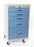 Lakeside Manufacturing Medication Cart Steel 18 X 18-1/2 X 34 Inch 5 Drawers Slate Blue - SM-524-K-2SB