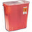SharpSafety - RCRA Waste Container 18 Gallon Black Base / White Lid Horizontal Entry Gasketed Hinged Lid - 8617U