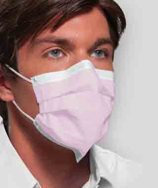 SPS Medical Supply - Procedure Mask Pleated Earloops One Size Fits Most Pink NonSterile ASTM Level 2 Adult - GCPPKSF