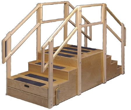 Fabrication Enterprises - Training Staircase Straight, 8 steps with platform 96 X 59-3/4 X 36 Inch - 15-4203