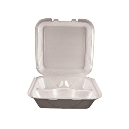 Saalfeld Redistribution Darnel Carryout Container White Disposable Foam 3 X 9-1/8 X 9-/18 Inch - DU406301