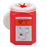 Post Medical Leaktight Sharps Container 3-3/4 W X 4-1/2 L X 6 H Inch 1 Quart Red Base / White Lid Vertical Entry Screw Lid - SL100