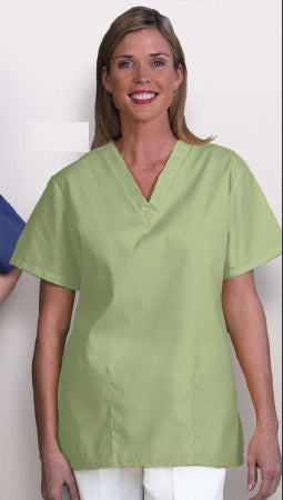 Fashion Seal Uniforms - Scrub Shirt 4X-Large Navy Blue 2 Pockets Short Set-In Sleeve Female - 7329-4XL