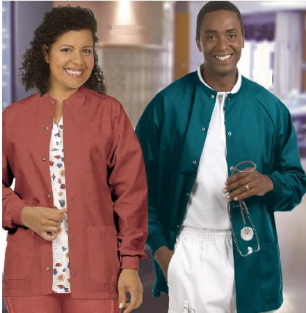 Fashion Seal Uniforms Warm-Up Jacket Navy Blue 4X-Large Long Raglan Sleeves Hip Length - 7696-4XLG