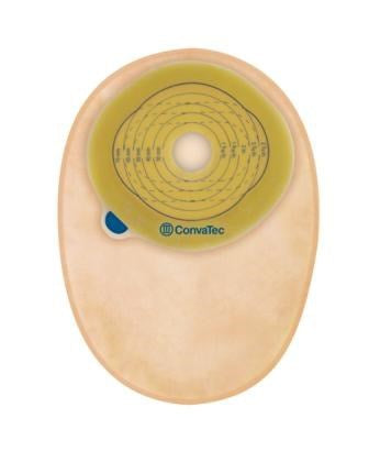 Convatec Esteem + Filtered Ostomy Pouch One-Piece System 8 Inch Length 13/16 to 2-3/4 Inch Stoma Closed End Trim to Fit - 416701