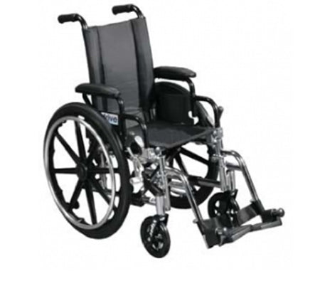 drive Viper - Lightweight Wheelchair Dual Axle Desk Length Arm Swing-Away Footrest Black Upholstery 14 Inch Seat Width Pediatric 250 lbs. Weight Capacity - L414DDA-SF