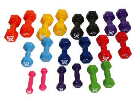 CanDo - Dumbbell Set 10 Piece Set 1 lbs. / 2 lbs. / 3 lbs. / 4 lbs. / 5 lbs. - 10-0563