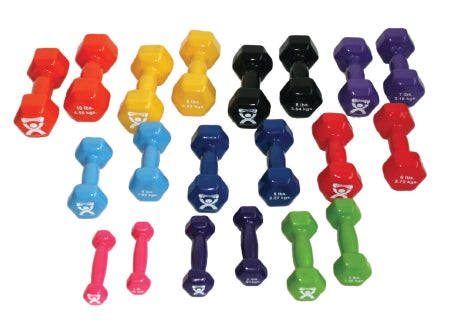 Fabrication Enterprises CanDo Dumbbell 10 Piece Set 1 to 5 lbs. - 10-0563
