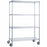 R & B Wire Products 4 Shelf Linen Cart 5 Inch Casters, 2 Locking 500 lbs. per Shelf Chrome Plated - LC244872