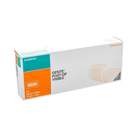 OpSite Post-Op Visible - Transparent Dressing with Pad Rectangle 4 X 12 Inch 2 Tab Delivery Without Label Sterile - 66800140