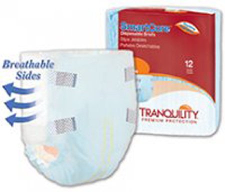 Principle Business Enterprises Tranquility SmartCore Adult Incontinent Brief Tab Closure Small Disposable Heavy Absorbency - 2311