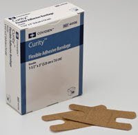 Cardinal Curity Adhesive Strip 1-1/2 X 3 Inch Fabric Knuckle Tan Sterile - 44106