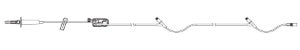 ICU Medical PlumSet Administration Set 15 Drops / mL Drip Rate 104 Inch Tubing 2 Ports - 1424328