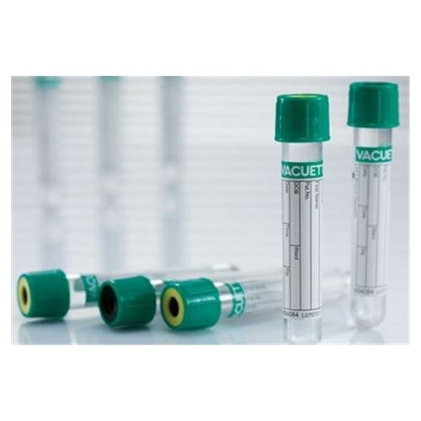 Greiner Vacuette Tube Ven Bc Vacuette 3Ml 13X75 Plstc Lthm Hep Grn/Ylw 50/Package, 24 Pk/Ca - 454247P