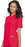 Landau Uniforms - Scrub Shirt Medium Red 3 Pockets Short Set-In Sleeve Female - 70221REDMED