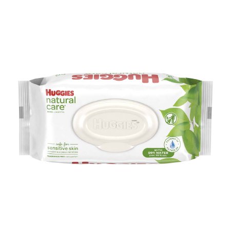 Kimberly Clark Huggies Natural Care Baby Wipe Soft Pack Aloe / Vitamin E Unscented 56 Count - 31803