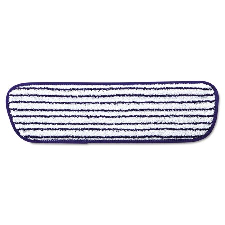 Rubbermaid Commercial - Wet Finish Mop Pad Blue / White Microfiber Reusable - RCPQ800WHI