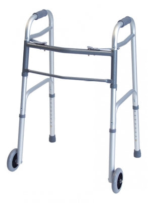 Lumex Everyday - Dual Release Folding Walker Adjustable Height Aluminum Frame 25-1/2 to 32-1/2 Inch Height - 716370A-2