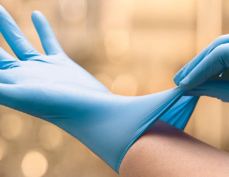 ESTEEM Stretch - Exam Glove Small NonSterile Nitrile Standard Cuff Length Textured Fingertips Teal Chemo Tested - 8855NSB