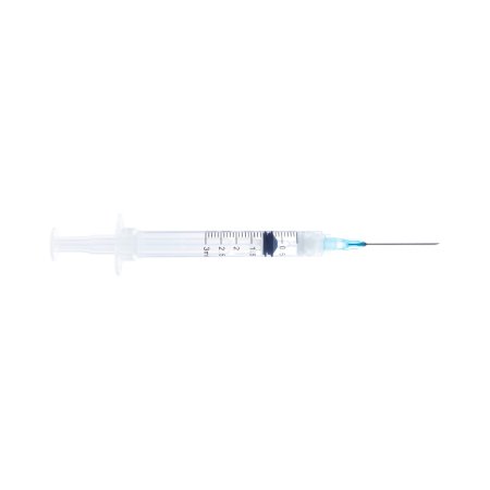 Sol-Care - Syringe with Hypodermic Needle 3 mL 20 Gauge 1 Inch Regular Wall Retractable Safety Needle - 100074IM