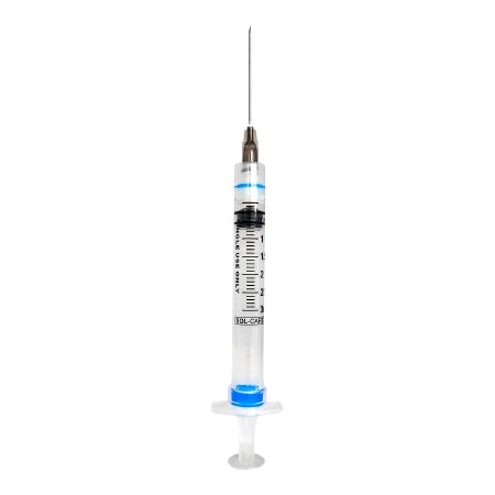 Sol-Millennium Medical Sol-Care Syringe with Hypodermic Needle 3 mL 22 Gauge 1-1/2 Inch Detachable Needle Retractable Needle - 100076I