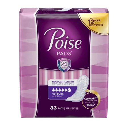 Kimberly Clark Poise Bladder Control Pad 3-1/2 X 16 Inch Heavy Absorbency Absorb-Loc Regular Female Disposable - 33592