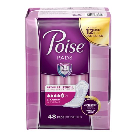 Kimberly Clark Poise Bladder Control Pad 12.4 Inch Length Heavy Absorbency Absorb-Loc Regular Female Disposable - 33594