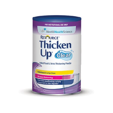 Nestle Healthcare Nutrition Resource Thickenup Clear Food and Beverage Thickener 4.4 oz. Canister Unflavored Powder Consistency Varies By Preparation - 10043900151950