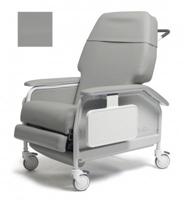 Lumex - Extra-Wide Clinical Care Recliner Dove Four Tente Swivel Caster, Three Locking Caster - FR587W8567