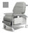 Lumex - Extra-Wide Clinical Care Recliner Dove Four Tente Swivel Caster, Three Locking Caster - FR587W8567