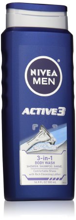 BSN Jobst Nivea Men Active 3 Shampoo and Body Wash 16.9 oz. Squeeze Bottle Scented - 72140120344
