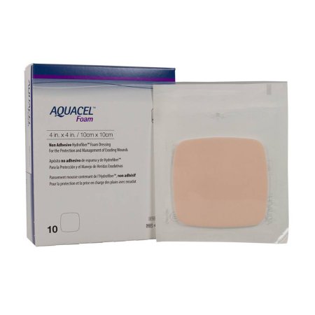 Aquacel - Foam Dressing 4 X 4 Inch Square Non-Adhesive without Border Sterile - 420633