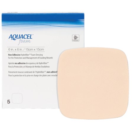 Aquacel - Foam Dressing 6 X 6 Inch Square Non-Adhesive without Border Sterile - 420635