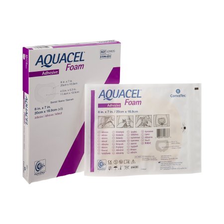 Aquacel - Silicone Foam Dressing 7 X 8 Inch Sacral Silicone Adhesive with Border Sterile - 420626