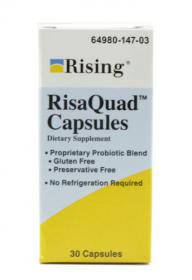 Rising Pharmaceuticals RisaQuad Probiotic Dietary Supplement 30 per Bottle Capsule - 64980014703