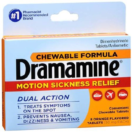 Dramamine - Nausea Relief 50 mg Strength Chewable Tablet 8 per Box - 83124800200