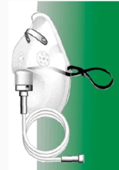 Mada Medical Products - Oxygen Mask Elongated Style Adult One Size Fits Most Adjustable Head Strap - 1327