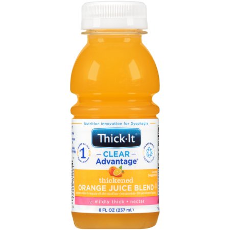 Thick-It Clear Advantage - Thickened Beverage 8 oz. Bottle Orange Flavor Ready to Use Nectar Consistency - B476-L9044