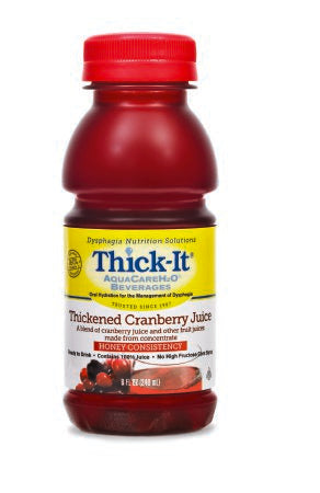 Kent Precision Foods Thick-It AquaCareH2O Thickened Beverage 8 oz. Bottle Cranberry Flavor Ready to Use Honey Consistency - B461-L9044