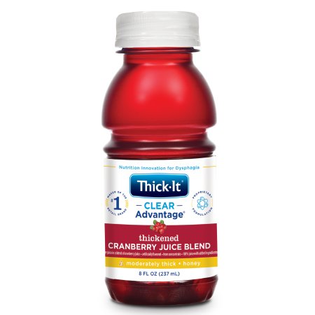 Thick-It Clear Advantage - Thickened Beverage 8 oz. Bottle Cranberry Flavor Ready to Use Honey Consistency - B461-L9044