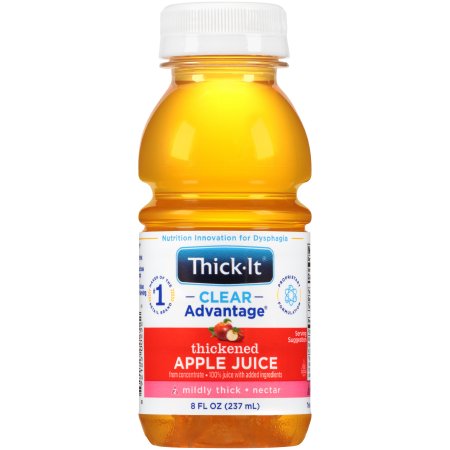 Thick-It Clear Advantage - Thickened Beverage 8 oz. Bottle Apple Flavor Ready to Use Nectar Consistency - B455-L9044